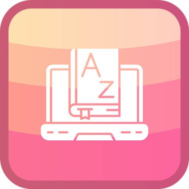 Bir tablet simgesinin vektör illüstrasyonu