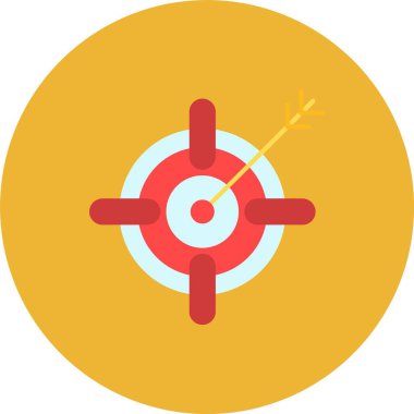 Hedef Düz Vektör Simgesi Tasarımı