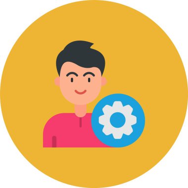 Çiçekli bir adamın vektör çizimi