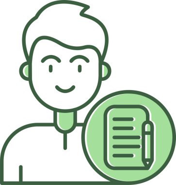 kalem simgesine sahip avatar adam