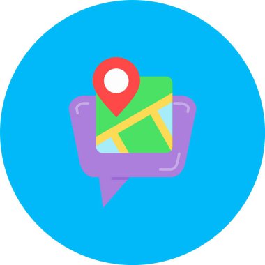 Vektör konumu simge illüstrasyonu