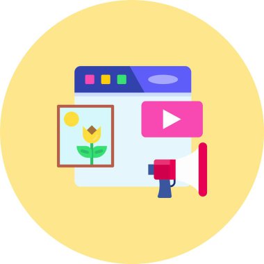 Bir bilgisayar simgesinin vektör illüstrasyonu