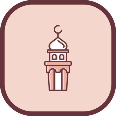 Cami simgesi vektör illüstrasyonu