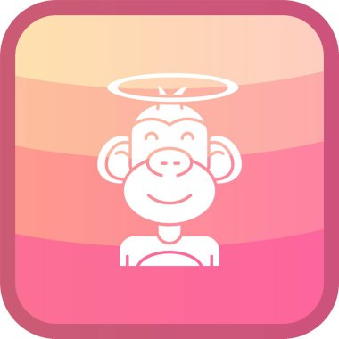 maymun ağ simgesi, vektör