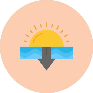 Güneş simgesinin vektör illüstrasyonu