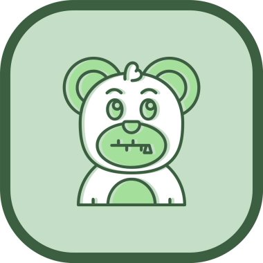 Ayı Vektörü Simgesi Tasarımı