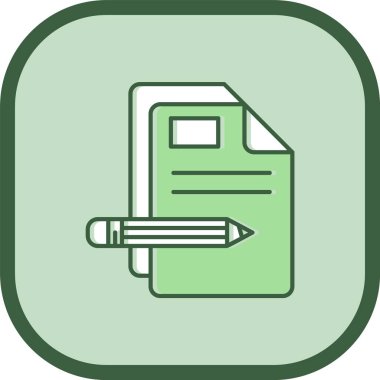 belge vektör renk çizgisi simgesi