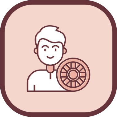 Araba servisi. Web simgesi basit illüstrasyon