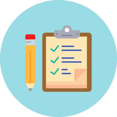 Denetim listesi düz simge vektörü