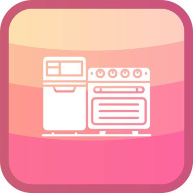 Fırın. Web simgesi basit illüstrasyon