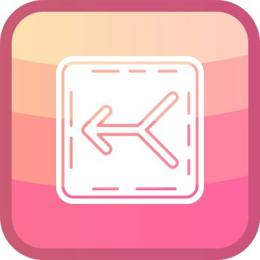 Güzel Sol Ok Satır Vektörü Simgesi