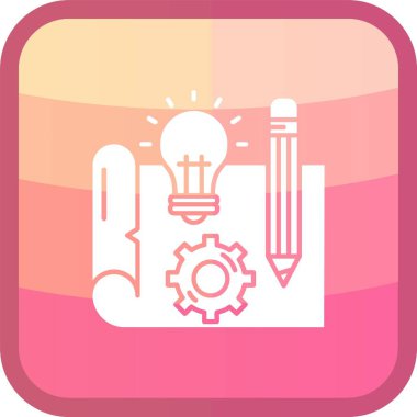 Bir kalem simgesinin vektör illüstrasyonu