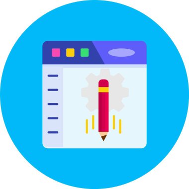 Kalem simgesi, vektör illüstrasyonu