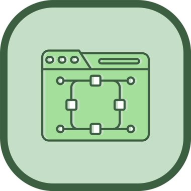 eşsiz sunucu sistemi vektör çizgisi simgesi