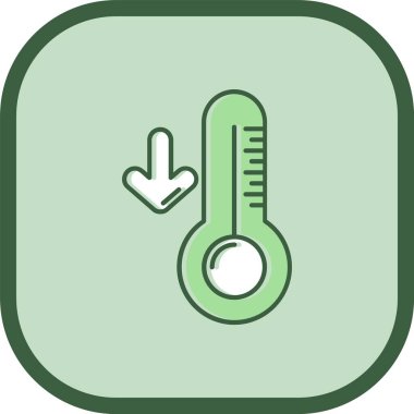 Moda biçimi izole edilmiş arkaplanda termometre simgesi