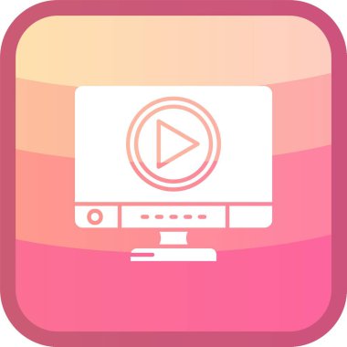 video oynatıcı simgesi, vektör illüstrasyonu