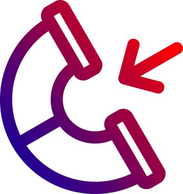 Beyaz arkaplanı olan kırmızı bir kurdelenin vektör çizimi