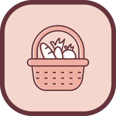 Sepet Dolu Vektör Simgesi Tasarımı