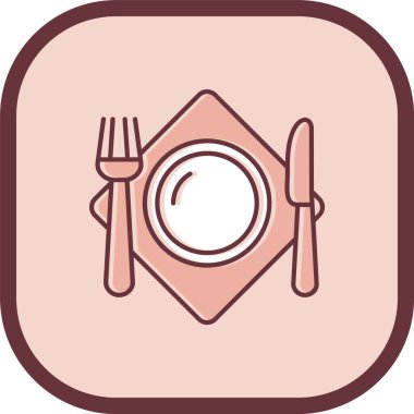 Eşsiz yiyecek ve içecek vektör simgesi