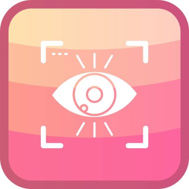 Güzel Kamera Vektörü Glyph simgesi