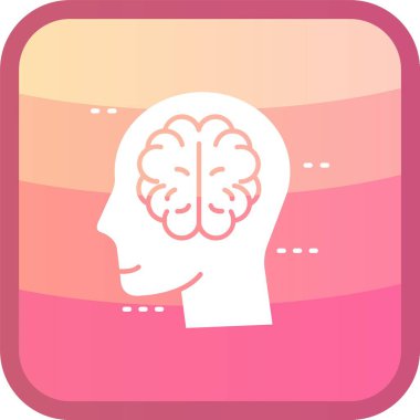 beyin ikonu vektör illüstrasyonu