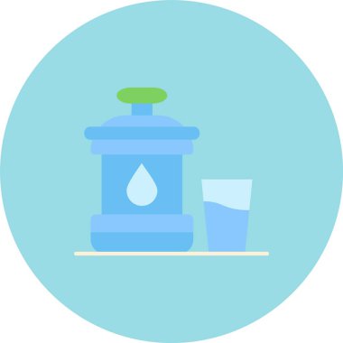 Su. Web simgesi basit illüstrasyon