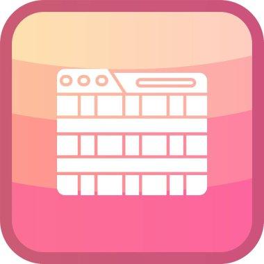 Izgara simgesi basit düz illüstrasyon