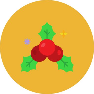 Noel ağacı düz vektör simgesi dekoru