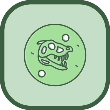 güzel ve sevimli dinozor çizgi vektör simgesi