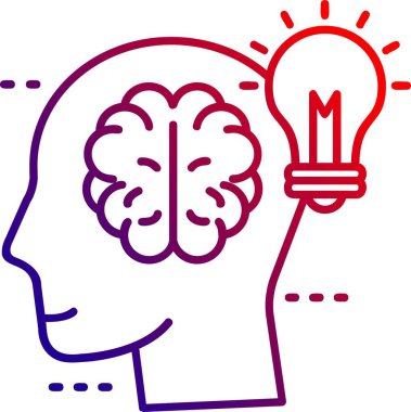 Fikir simgesi vektör illüstrasyonu