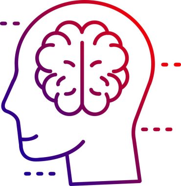 beyin ikonu vektör illüstrasyonu