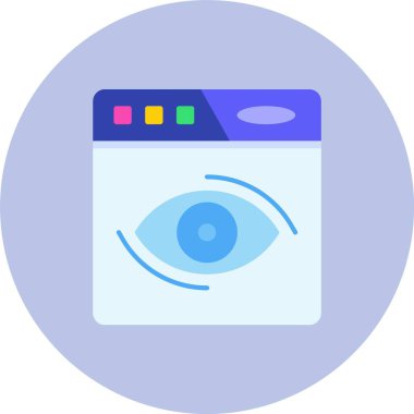 Göz simgesi tasarımı vektör çizimi