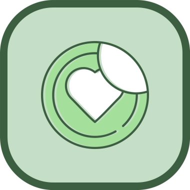 Kişisel ve ticari kullanım için kalp vektörü simgesi simgesi vektör çizimi..