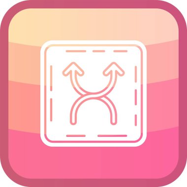 güzel yön sağ çizgi vektör simgesi