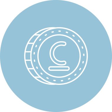 Eşsiz c vektör çizgisi simgesi