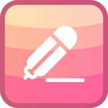 güzel mikrofon vektör çizgisi simgesi