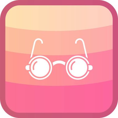 gözlük simgesi, vektör illüstrasyonu