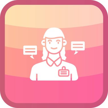 Sohbet renk ikonu vektör illüstrasyonu