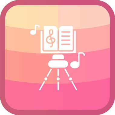 müzik simgesi, vektör illüstrasyonu