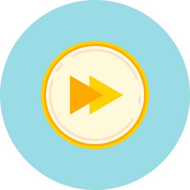 Düğme Düz Çember Vektör Simgesi Tasarımı Çal