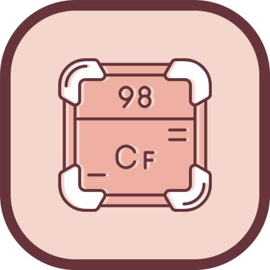 Benzersiz periyodik tablo vektör çizgisi simgesi