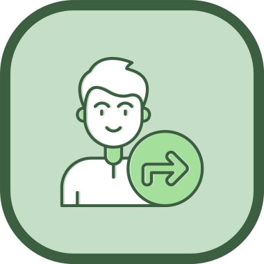 Vektör Adam illüstrasyonu, web ve mobil simgesi