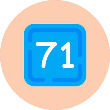 Kişisel ve ticari kullanım için yedi numaralı vektör simgesi simgesi vektör çizimi..