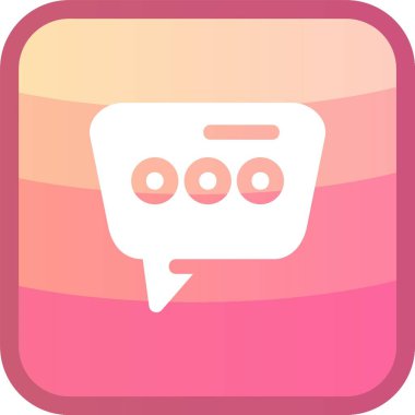 Sohbet simgesi basit düz resimleme