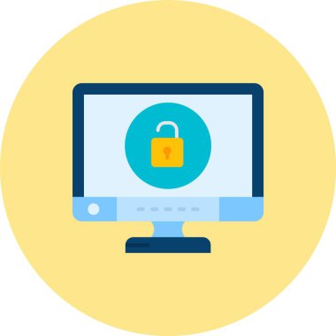 Bilgisayar simgesi. Web için web vektör simgelerinin basit illüstrasyonu