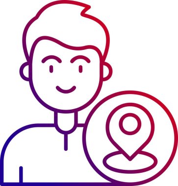 Elinde büyüteç olan bir kadının vektör çizimi