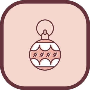 Kişisel ve ticari kullanım için vektör noel topu simgesi.