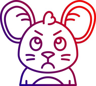 Kızgın emoji simgesi tasarım vektörü