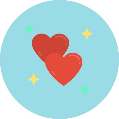 Kalp ikonu vektör illüstrasyonu