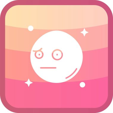 Moda Biçimli Emoji Simgesi İzole Arkaplan